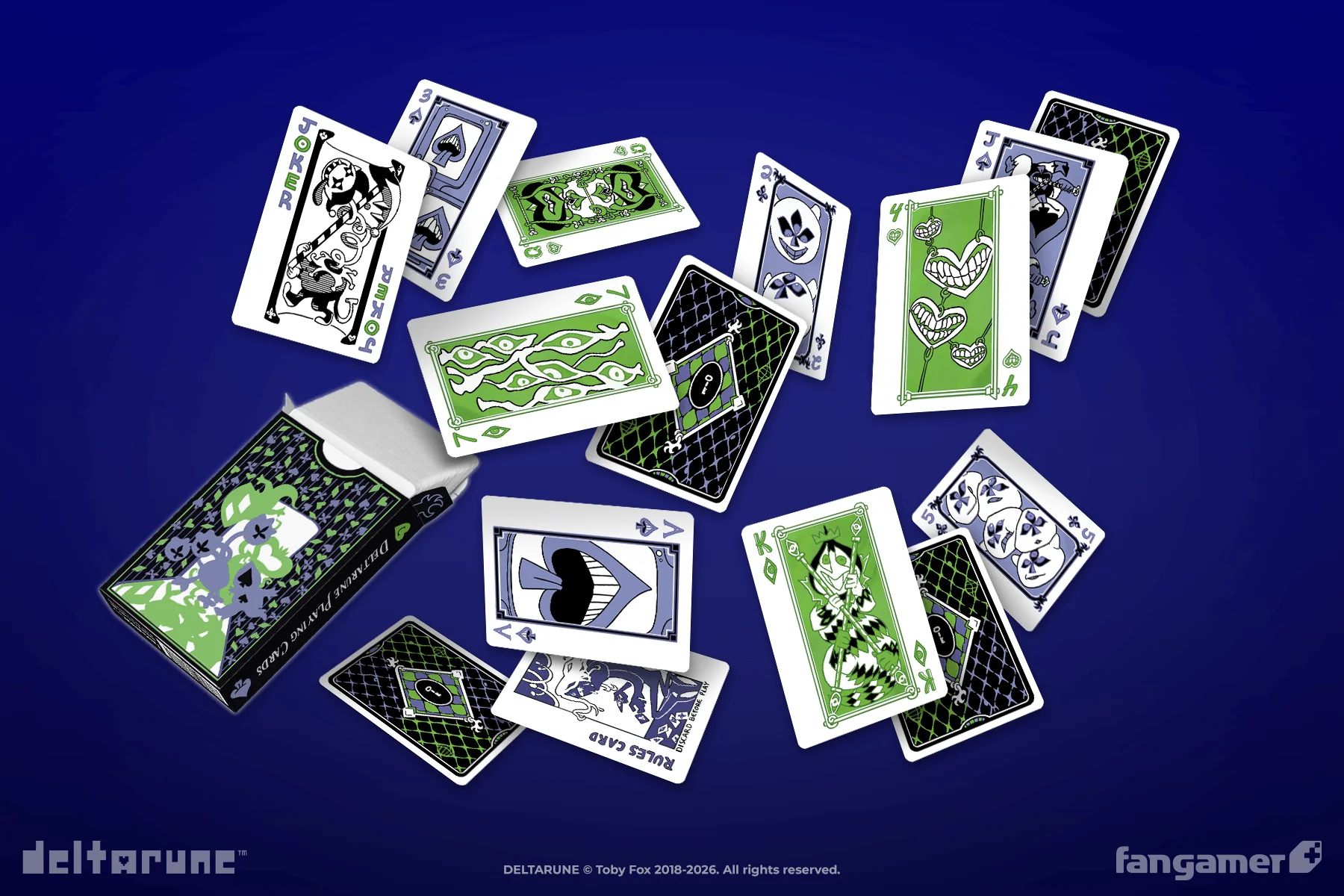 Deltarune Playing Cards deck and spread
